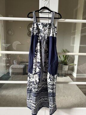 London Times Navy Maxi Dress